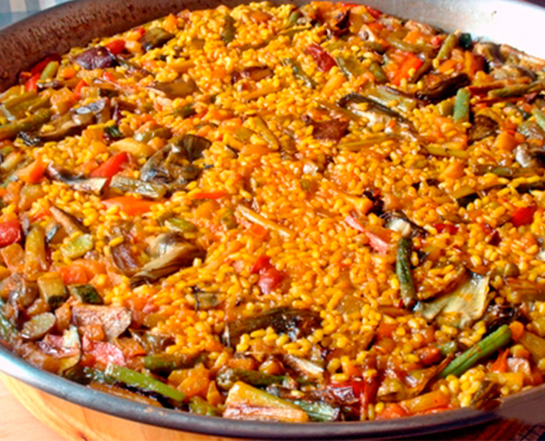 Foto arroz con verduras