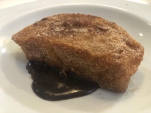 Torrija templada con chocolate