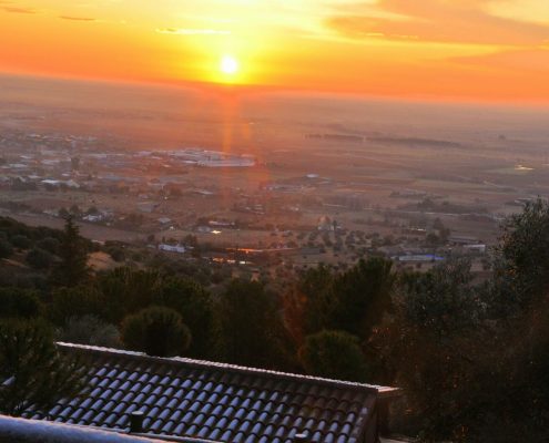 Amanecer en el mirador de la mancha