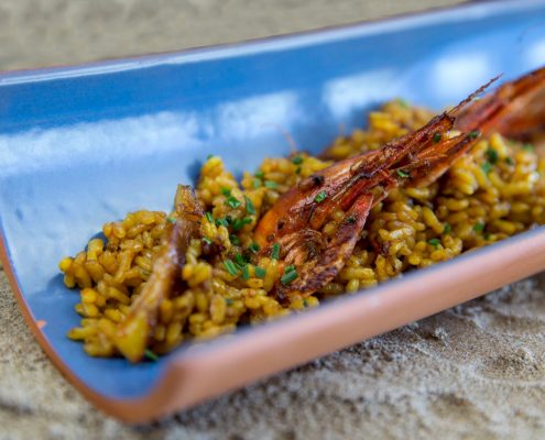 Arroz de sepia y gambas rojas Abrasador Restaurante Graná