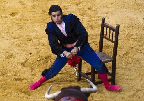 foto del año pasado de la corrida goyesca en la plaza de toros de Ronda