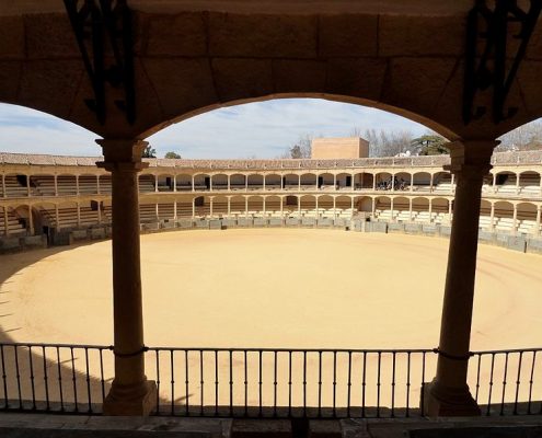 imagen desde el público de la Plaza de Toros de Ronda, Málaga