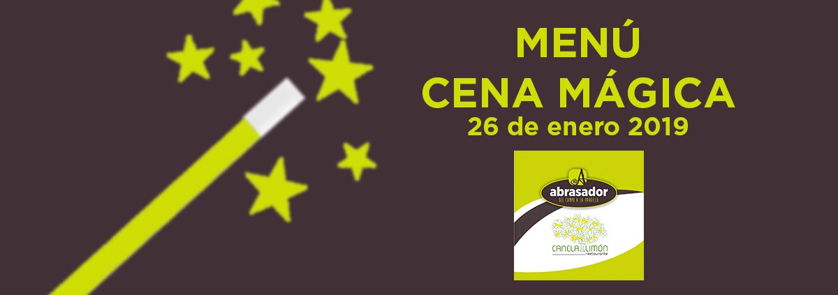 Menú Cena Mágica Abrasador Canela y Limón Consuegra