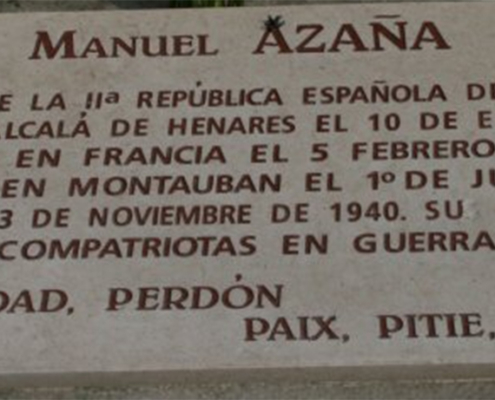 Lápida de Manuel Azaña