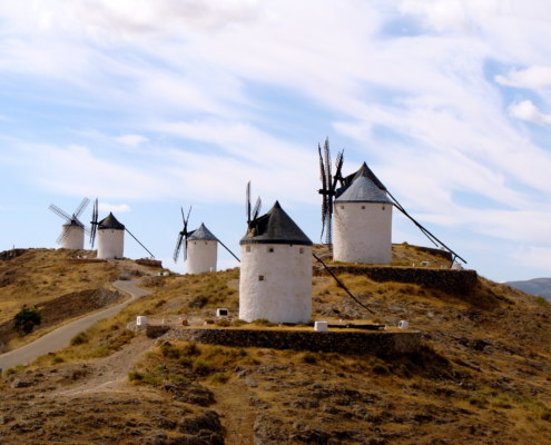 Algunos de los molinos de viento aún funcionan desde su fabricación