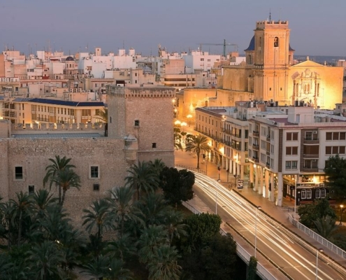 Vista general del centro de Elche