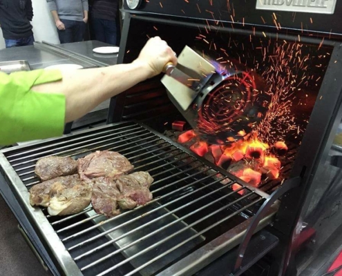 Horno Abrasador con carbón de cáscara de coco