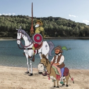 Don Quijote y Sancho Panza en las Lagunas de Ruidera