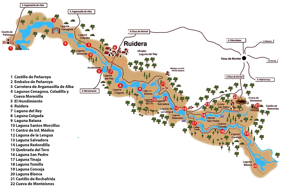 Plano Lagunas de Ruidera