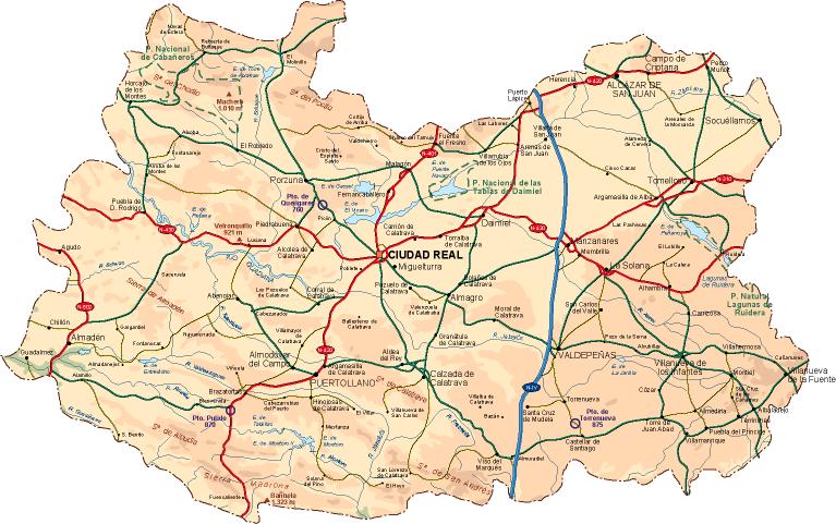 Mapa provincia de Ciudad Real