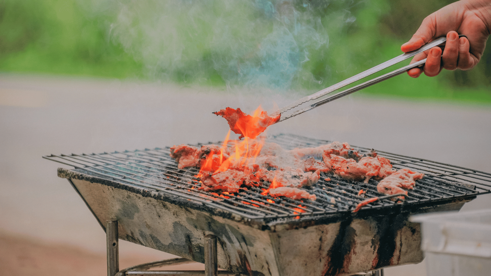 carne pegada a la parrilla