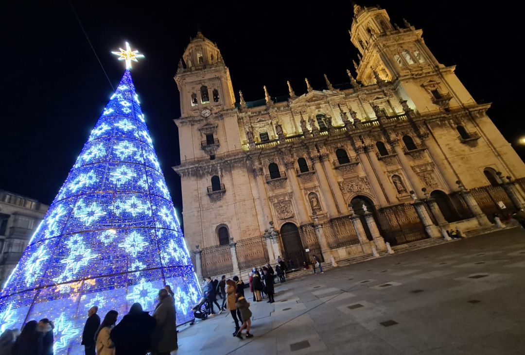 Catedral de Jaén en navidad