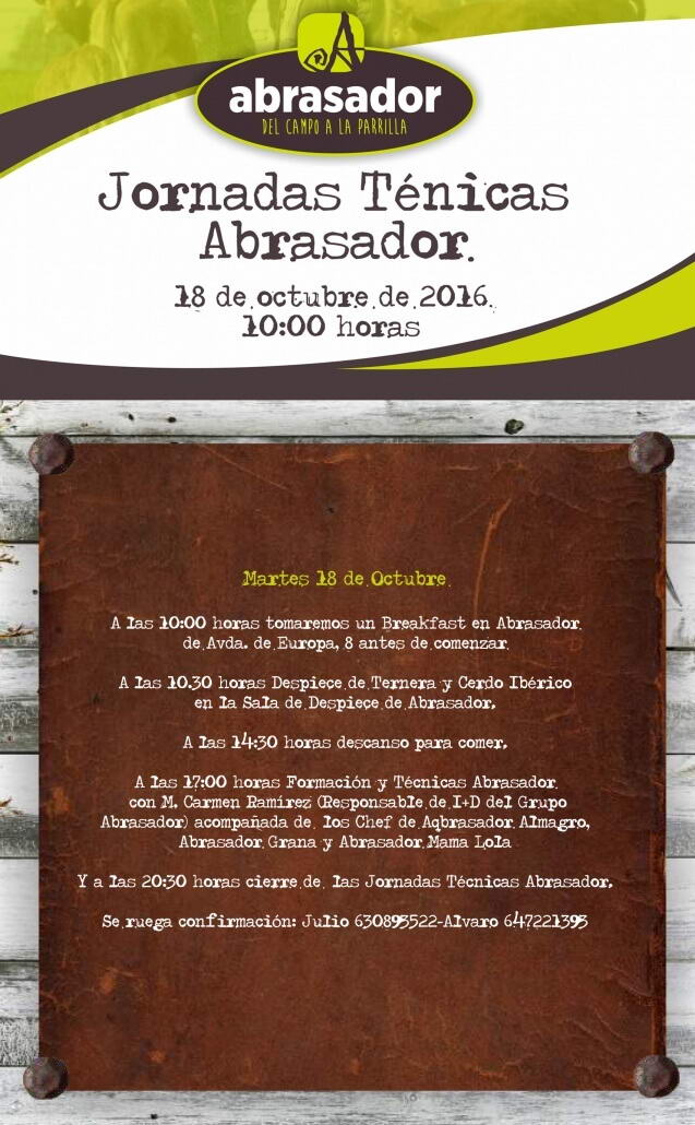 jornadas-técnicas Abrasador octubre 2016